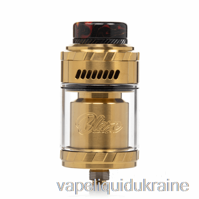 Vape Liquid Ukraine Thunderhead Creations Blaze Solo 25mm RTA Gold